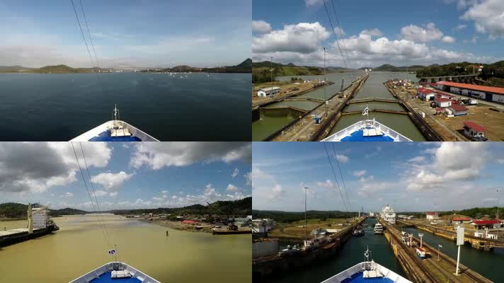巴拿马运河，货船第一视角，乘风破浪