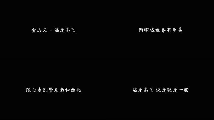 金志文 -《远走高飞》（4K）