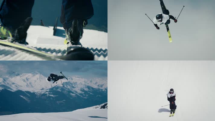 滑雪少年 极限运动 高山滑雪 空中技巧 