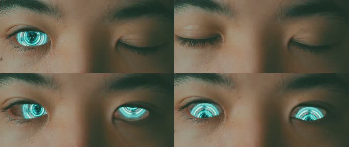 科幻人眼 科技光芒 眼睛异化 幻化 科技