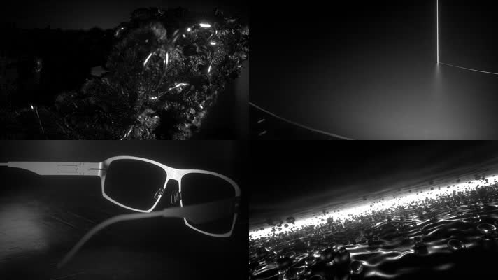 酷炫眼镜 暗黑材质 暗物质流动 激光雕刻
