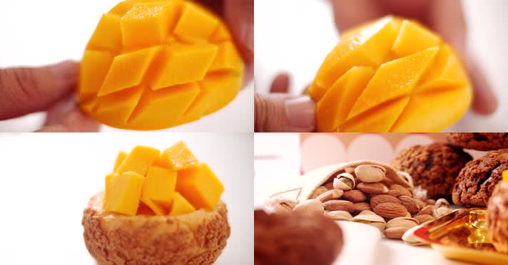 芒果泡芙-蛋糕制作-水果-饼干-曲奇