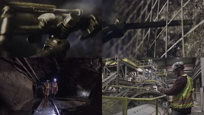 矿工 艰苦作业环境 钻孔 勘探 矿工机械