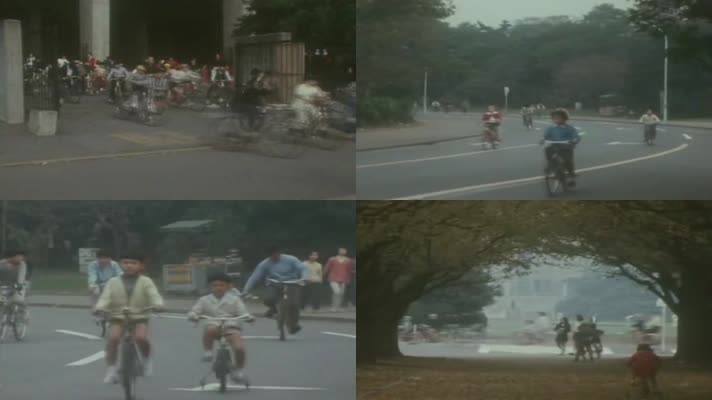 80年代日本学生交通工具-自行车