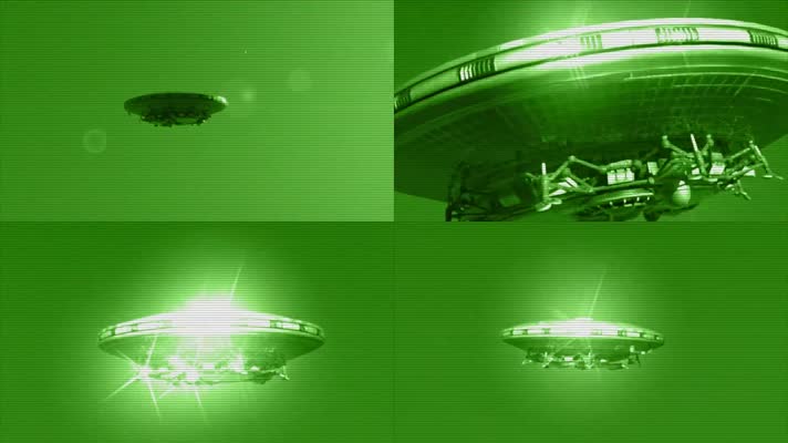 外星人飞船飞碟绿屏