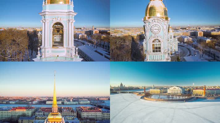 圣彼得堡 舶拍 冬季城市 雪景 苏俄式建