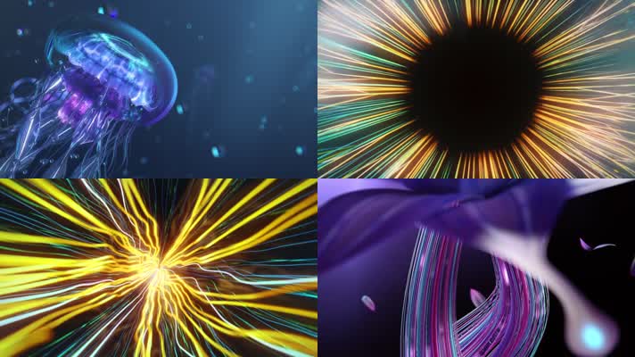 水母 背景视频 粒子 空间