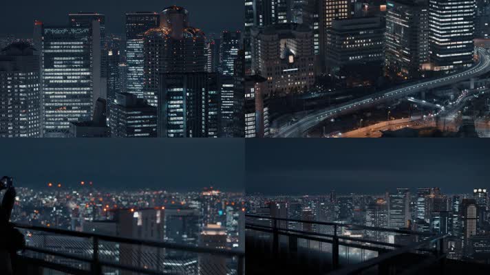 【4K】城市夜景繁华高楼大厦