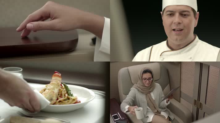 中东土豪航空公司 星级服务 机舱定制餐饮