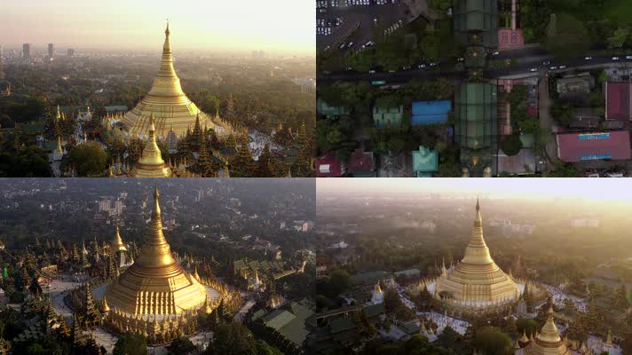 缅甸，人文文化，仰光城市仰光大金塔 