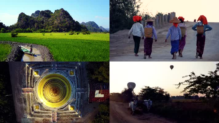 缅甸，人文文化，和尚农村城市手工