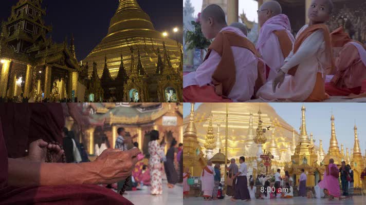 缅甸，人文文化，和尚仰光大金塔