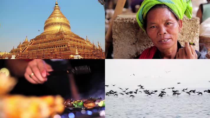 缅甸，人文文化，各景点和尚本地人生活