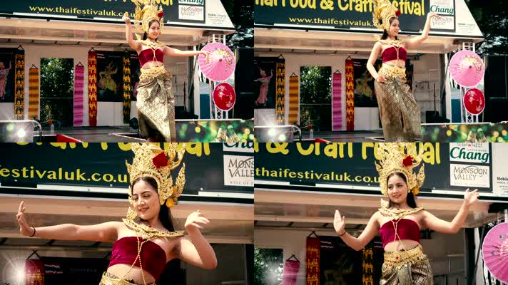 泰国舞蹈，东南亚美女舞蹈，少数民族舞蹈