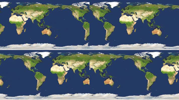 世界地图3D版动态贴图_绿色