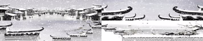 唯美雪景5kLED全息投影