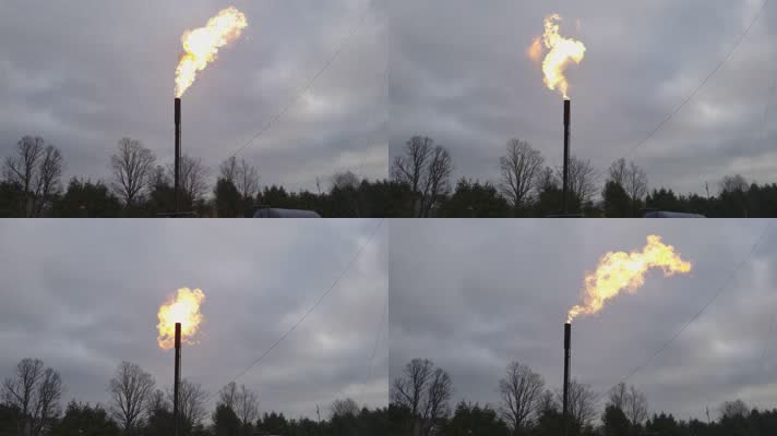油田喷火，油井喷火，开采石油天然气