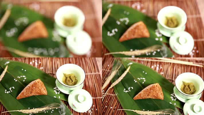 粽子 端午节 五月节 肉粽 茶 品茶 (