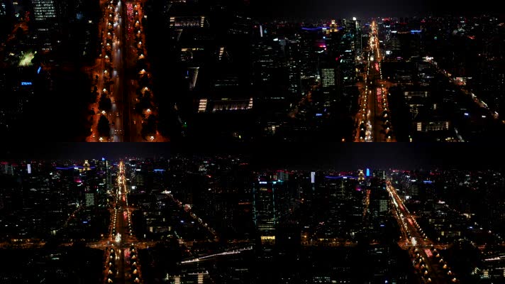 成都高新区夜景航拍素材6