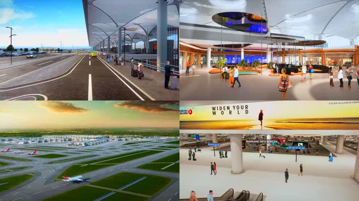 国际机场-3D-新机场动画