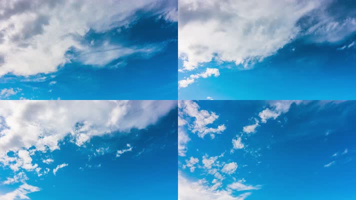 4K晴朗的天气蓝天白云时间流逝延时摄影