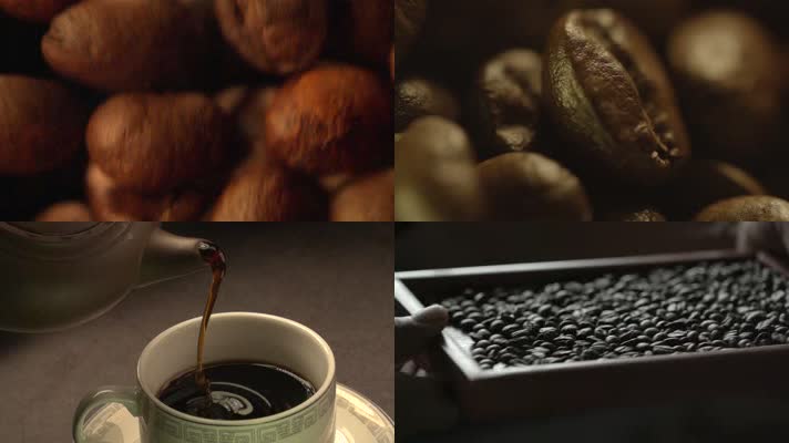 咖啡豆一杯咖啡4k