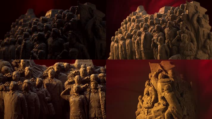 震撼革命烈士雕塑党政宣传歌颂视频