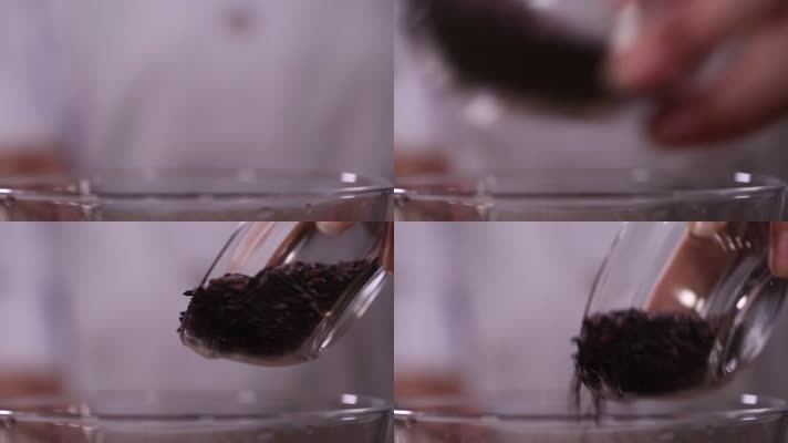实拍紫米黑米泡水熬粥掉色实验 (10)