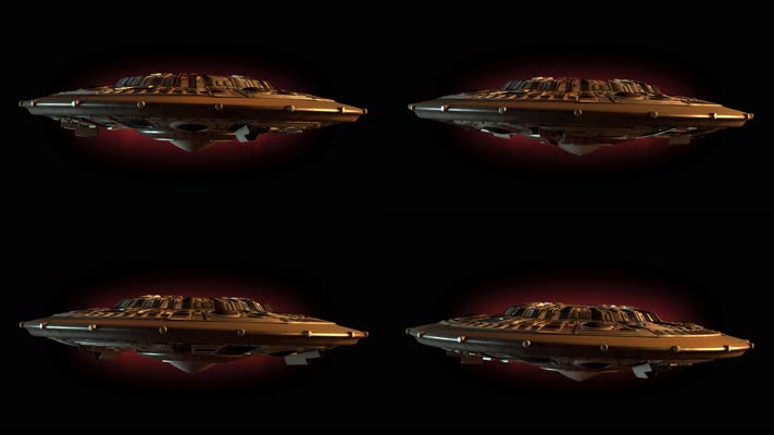 3D金属飞船UFO