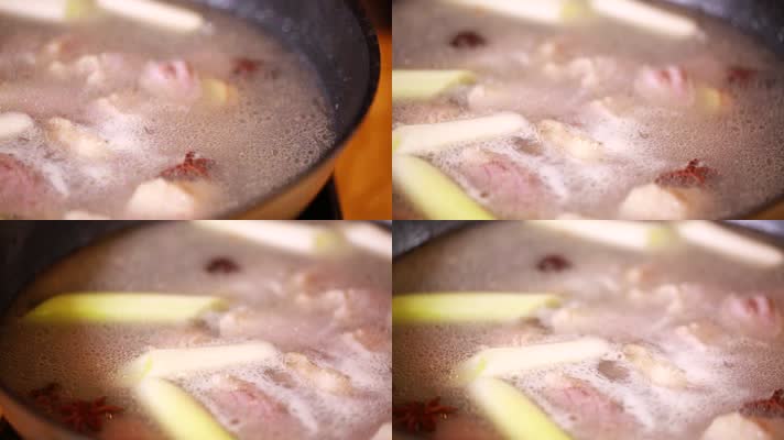 实拍大厨炖牛肉汤 (3)