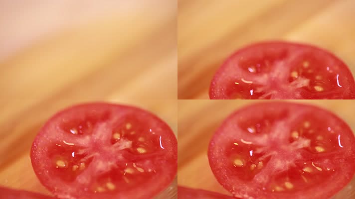 实拍西红柿切块 (9)