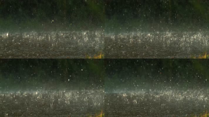 大雨下大雨2K实拍素材