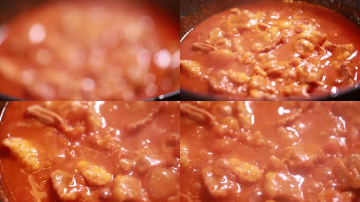实拍沸腾美食土豆西红柿烧牛腩 (5)