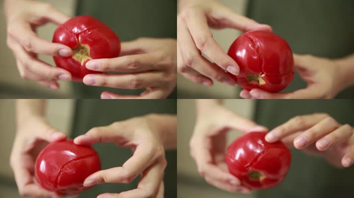 实拍对比催熟农药西红柿 (5)