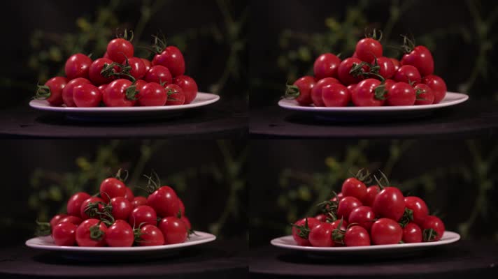 实拍特写樱桃番茄圣女果 (1)