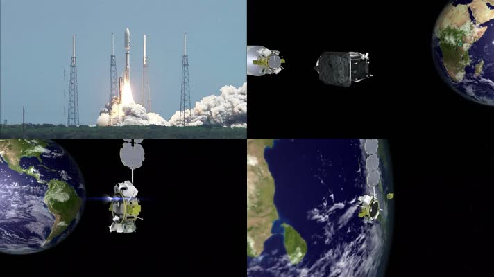 火箭发射卫星太空地球轨道通讯科技