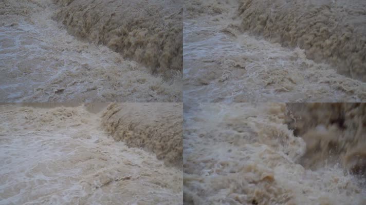 打洪水洪灾自然灾害黄河流水强降雨防洪防汛