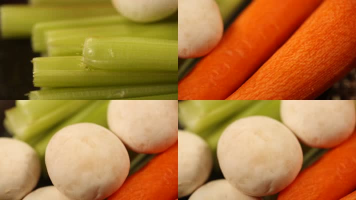 实拍切胡萝卜芹菜各种蔬菜 (3)