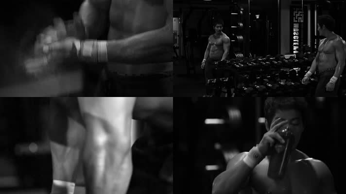 猛男健身，肌肉胸肌，激情运动