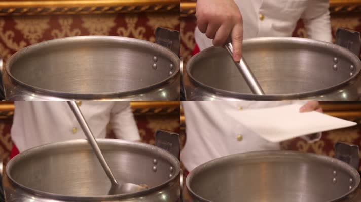 实拍厨师使用高压锅 (1)