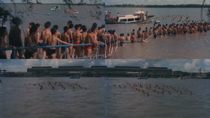 70年代游泳渡江