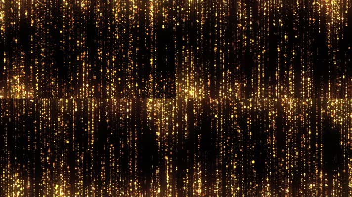 金色粒子闪烁荧光柔美背景视频