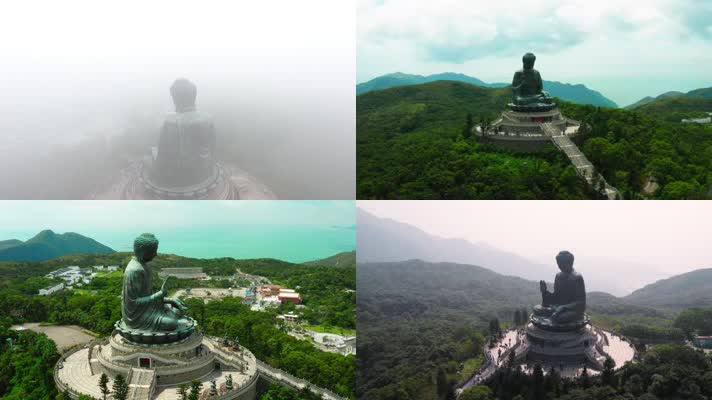 香港昂坪佛寺大佛佛像參觀廟宇寺廟莊嚴佛學院視頻佛教聖地佛國宗教