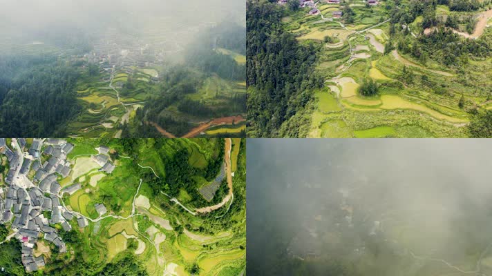 精準扶貧首倡地 湘西苗寨 十八洞村竹子寨 精準扶貧 航拍穿雲 紀錄片