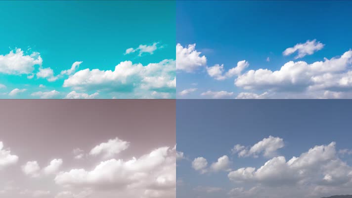 【商业版权】4K延时天空云朵不同调色版本