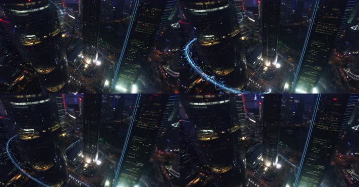 上海夜晚科技元素特效