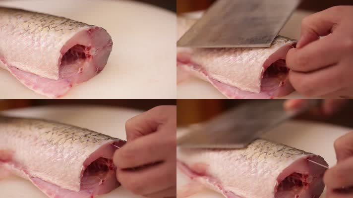 厨师切鱼片鱼去腥线 (7)