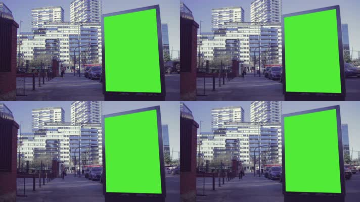 广告展示牌绿屏抠像素材