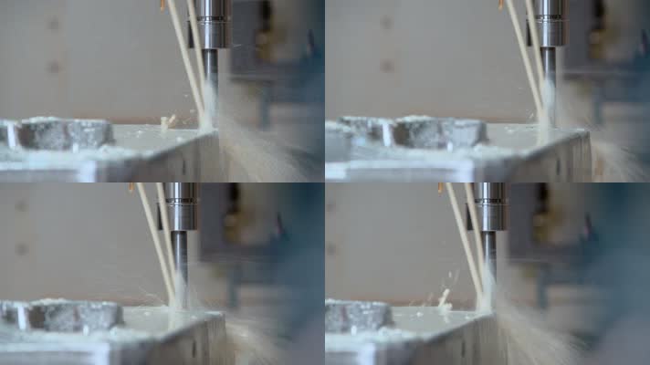 模具工厂视频CNC数控机床金属切割冷却液特