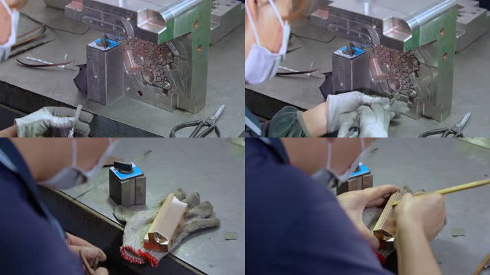 模具工厂视频金属模具件手工精细研磨